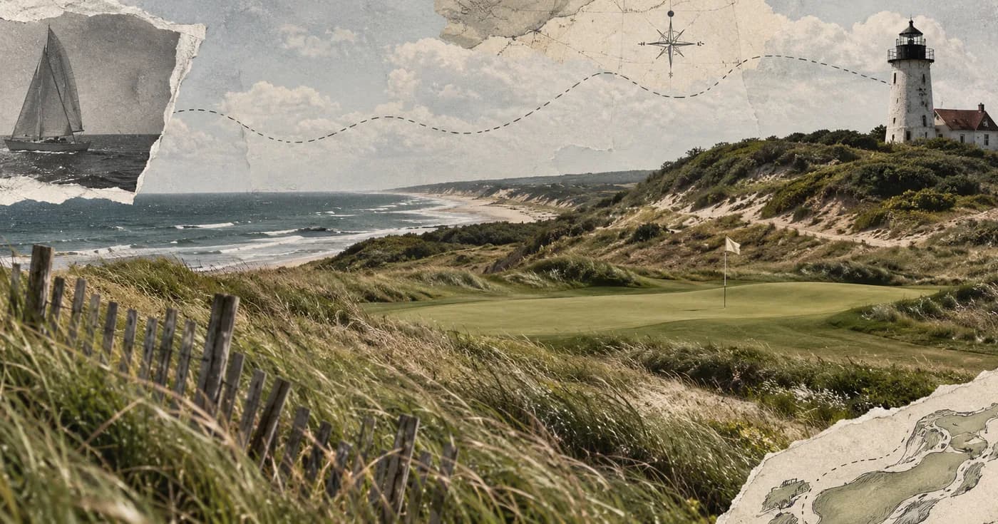 A windswept dune and weathered lighthouse with a little green in sea grass