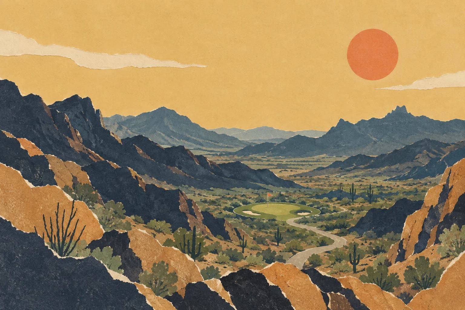 Original editorial artwork for Quintero Golf Club
