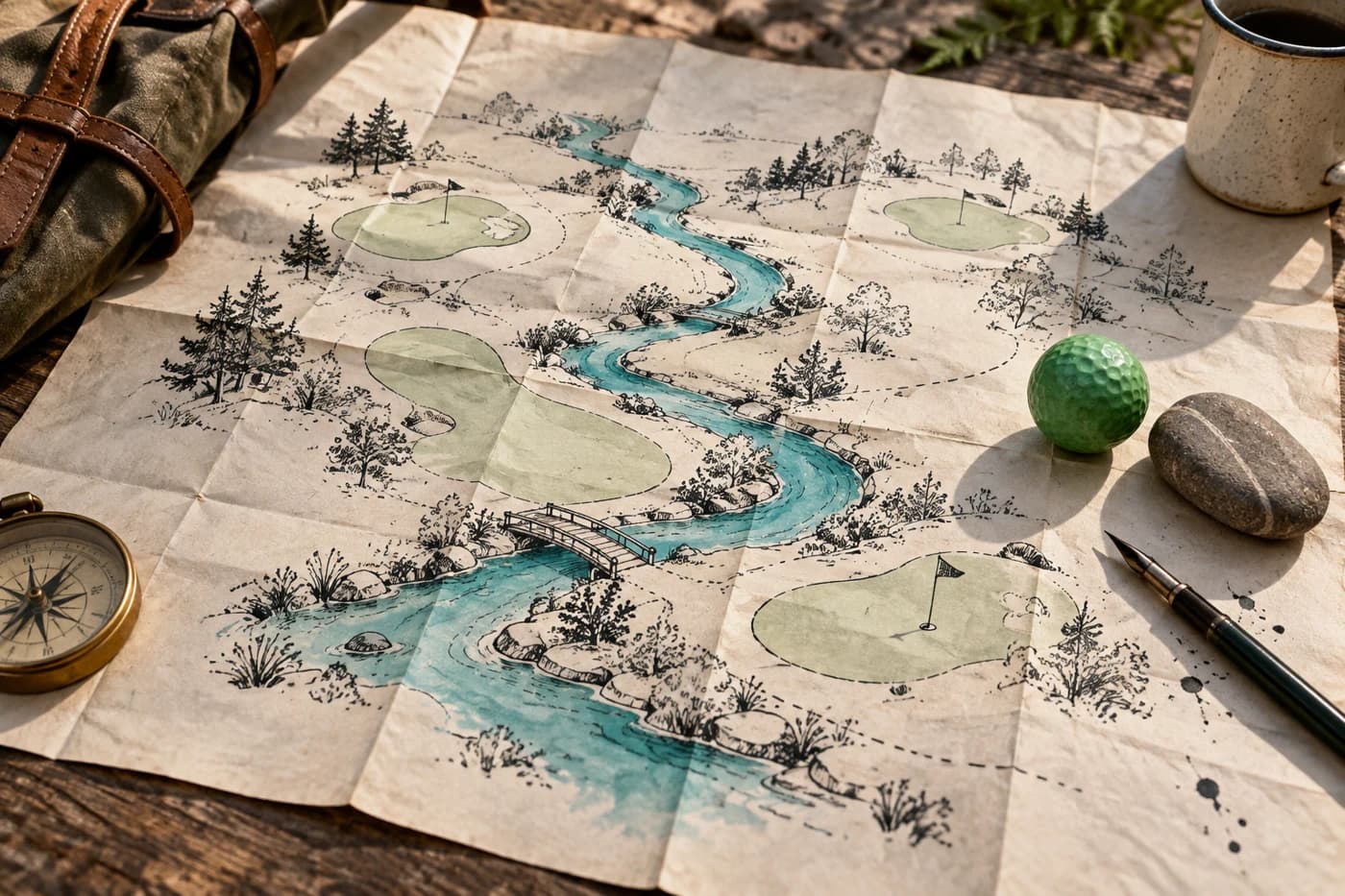 Original editorial artwork for Cave Creek Golf Course
