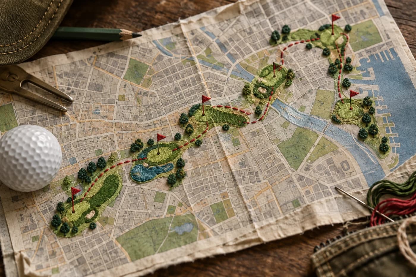 Original editorial artwork for Continental Golf Club — Scottsdale