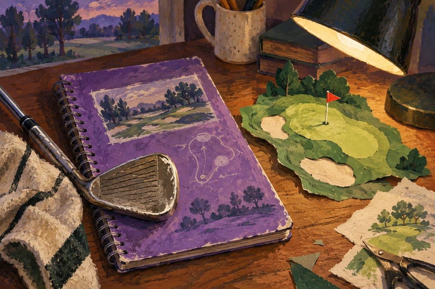 Original editorial artwork for Grand Canyon University Golf Course