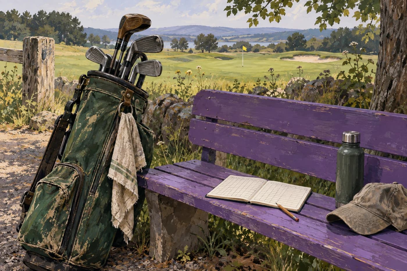 Original editorial artwork for Ken McDonald Golf Course