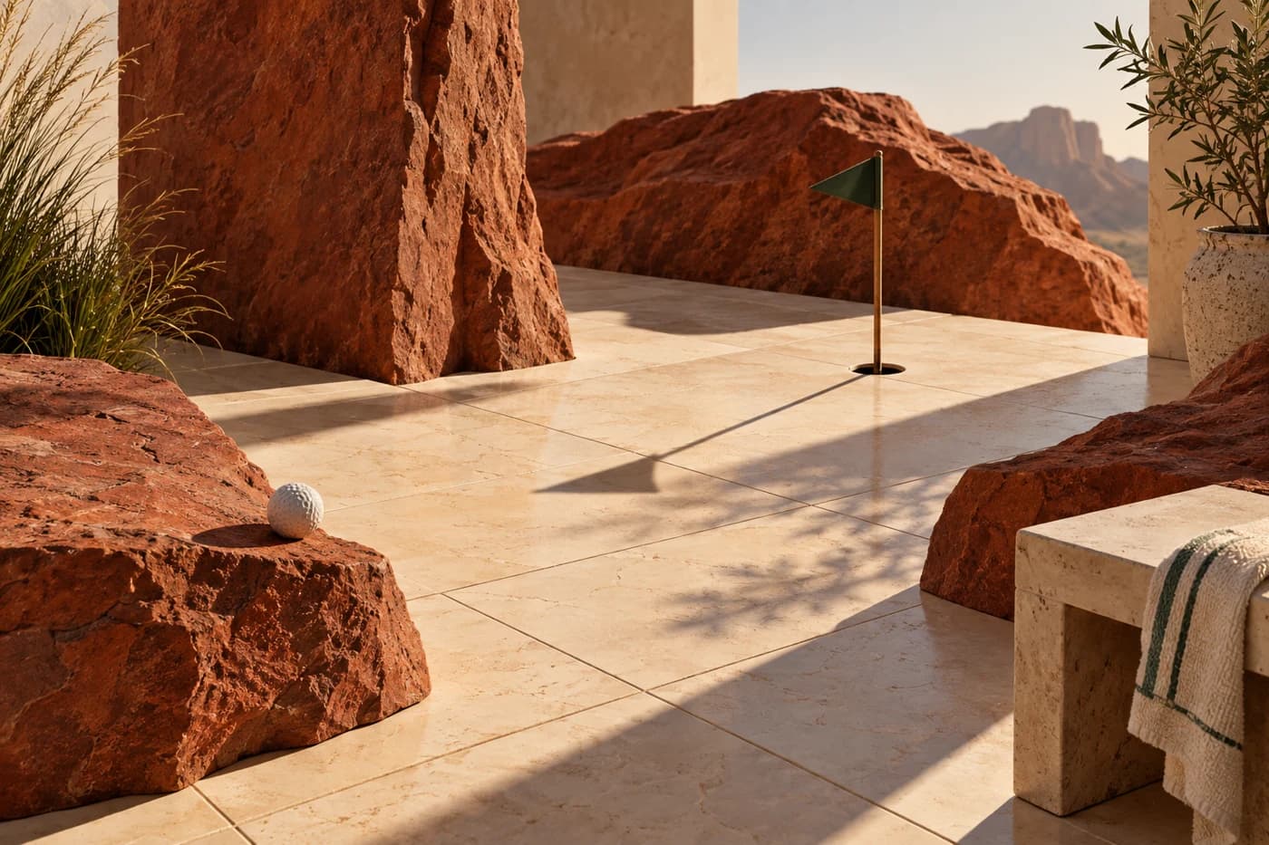 Original editorial artwork for Papago Golf Club