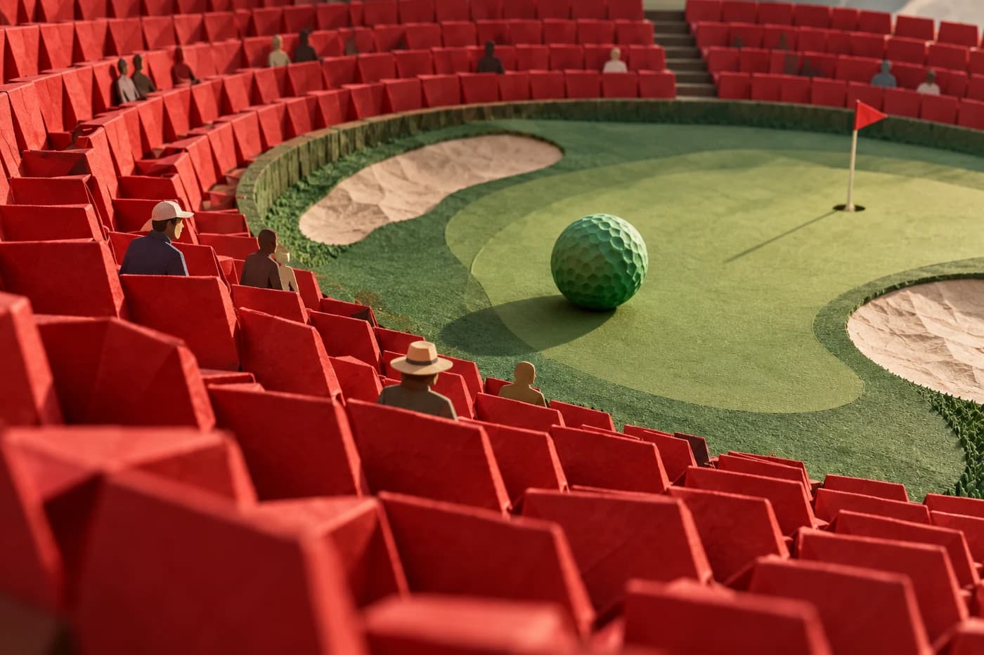 Original editorial artwork for TPC Scottsdale — Stadium