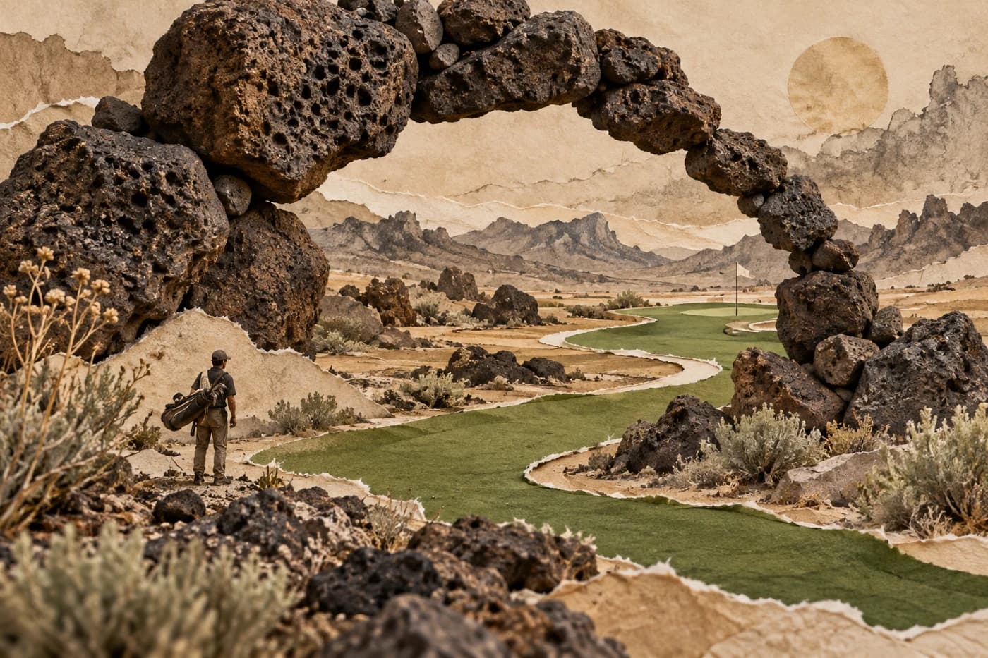 Original editorial artwork for Troon North — Monument